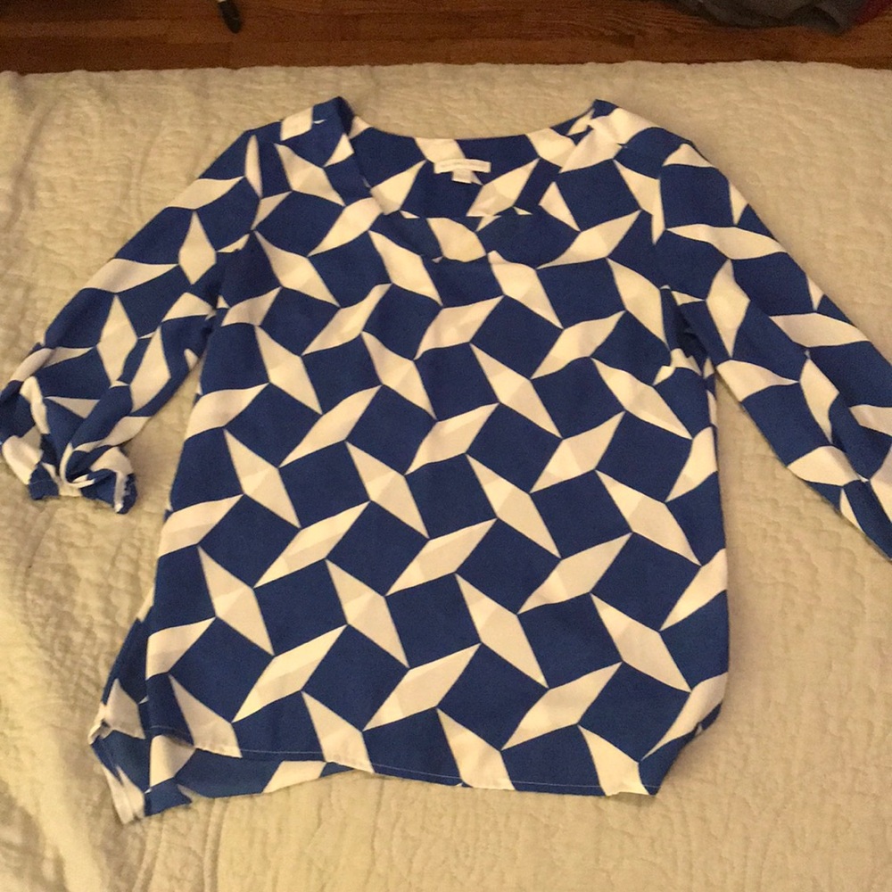 New York & Co - Small blue & white Blouse
